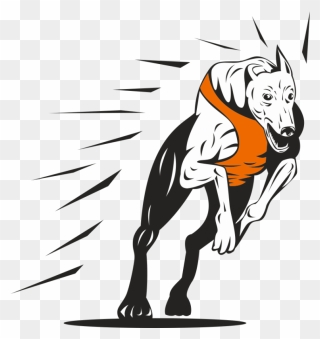 Greyhound Racing Clip Art - Greyhound Dog Vector Logo - Png Download