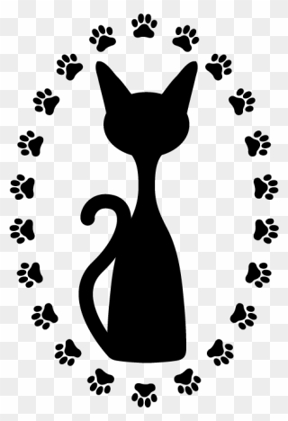 Bulldog Greyhound Cat Puppy Kitten - Clip Art Cat Paw - Png Download