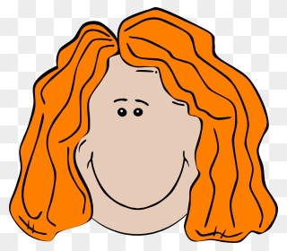 Clipart Teacher Brown Hair - Light Brown Hair Girl Cartoon - Png Download