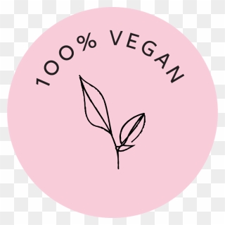 100% Vegan Badge - Circle Clipart