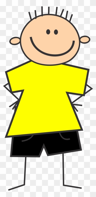 Yellow Shirt Cartoon - Boy With Shirt Clipart - Png Download