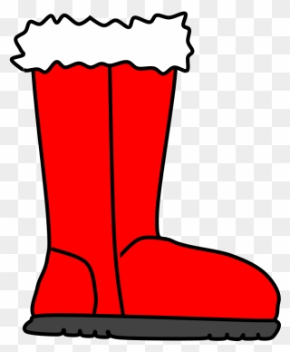 Boots, Fur, Snow, Rain, Red - Boot Clipart