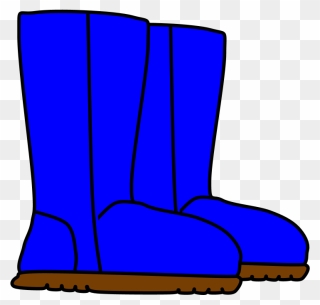 Boots, Snow, Rain, Blue Clipart