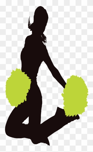 Cheerleader Lime Green Clipart Image - Illustration - Png Download