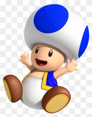 Super Mario Toad Blue Clipart