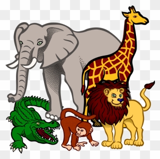 African Animals Vector Illustration - Transparent African Animals Clipart - Png Download