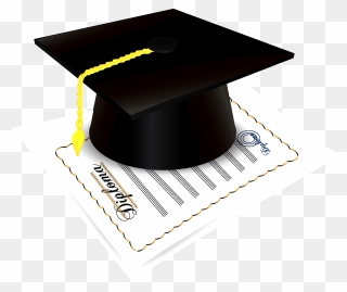 Cap And Diploma Clip Art - Diploma - Png Download