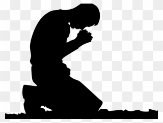 Prayer Praying Hands Kneeling God Clip Art - Praying Silhouette - Png Download