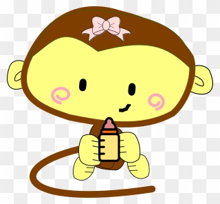 Vector Minion Girl - Cute Monkey Clipart