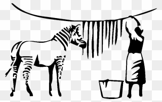 Banksy Zebra Stripes Clipart