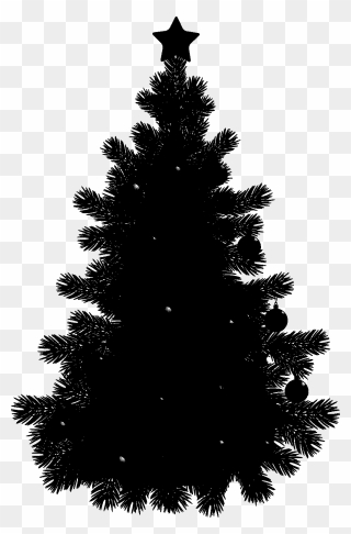 Clip Art Black Pine Tree Openclipart Black Pine Tree - Love Merry Christmas Wishes - Png Download