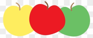 Apple Clipart 3 Colors - Teacher Apple Clipart - Png Download