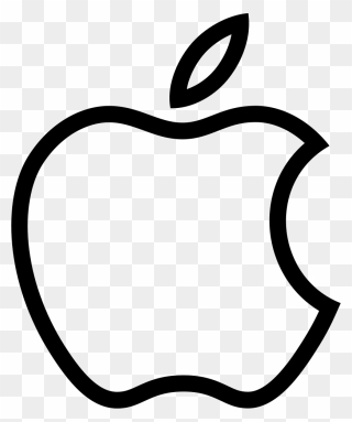 Clipart Apple Outline Free Stock Apple Outline Drawing - Small Apple Logo Png Icon Transparent Png