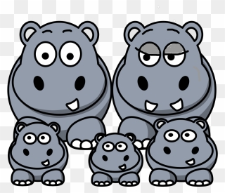 Baby Hippo Clipart Transparent - Png Download