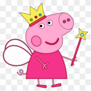 Family Clipart Pig Peppa Pig Princess Png Transparent - Princess Peppa Pig Birthday
