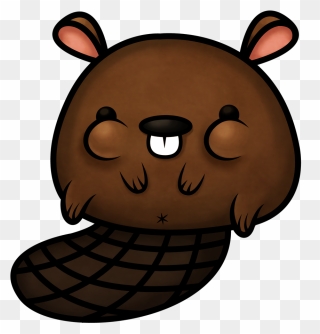 Cute Beaver Drawing Easy Clipart