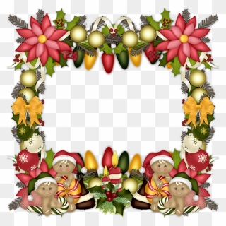 Transparent Clipart Noel Gratuit - Bordes Decorativos De Navidad - Png Download