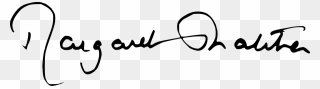 Signature Of Margaret Thatcher - Margaret Thatcher Signature Transparent Clipart