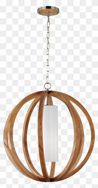 Wood Globe Pendant Light Clipart