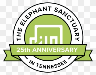 Elephant Sanctuary Anniversary Logo - Circle Clipart