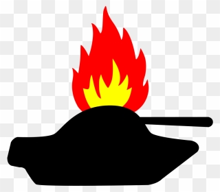 Collection Of Burning - Burning Tank Clipart - Png Download