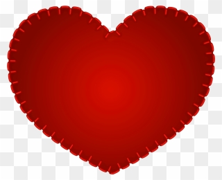 Red Heart Sewing Style Png Clipart - Heart Transparent Png