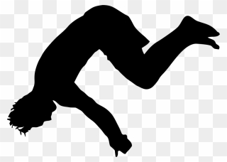 Silhouette,flip Acrobatic,athletic Dance Move - Flip Silhouette Png Clipart