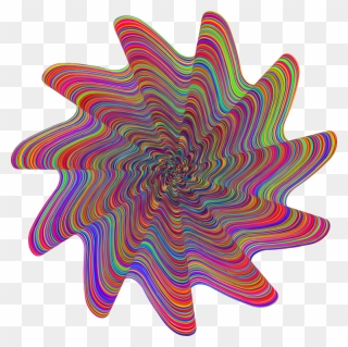 Line,starfish,prismatic - Psychedelic Png Transparent Background Clipart