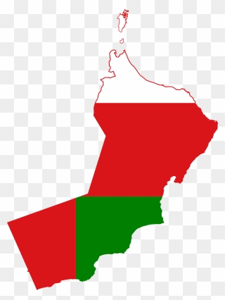 Flag Map Of Oman Clipart