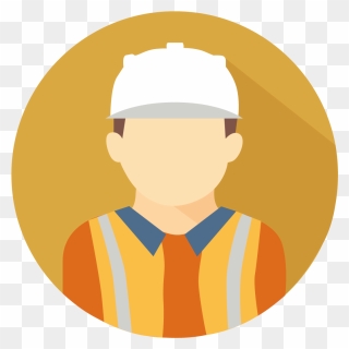 Engineering Clipart Construction Supervisor - Construction Worker Workers Icon - Png Download