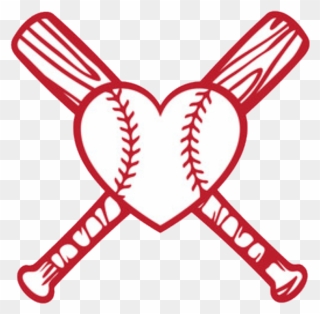 Love Baseball Clip Art , Png Download - Heart Baseball Svg Free Transparent Png