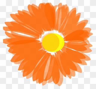 Free Flower Vector - Orange Flower Clipart Png Transparent Png