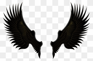 Black Gold Wings Png Clip Art Image - Black And Gold Wings Transparent Png