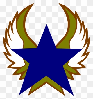 Blue Star With Gold Wings Svg Clip Arts - Png Download