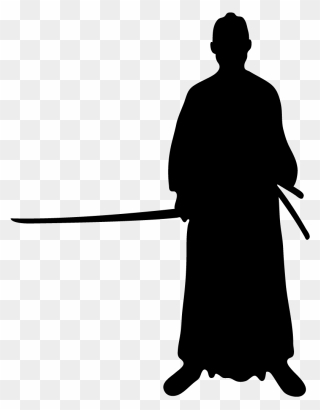 Silhouette Black Clip Art - 侍 シルエット Png Transparent Png