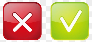 Green Check Mark Red Icon - Green Check And Red X Clipart