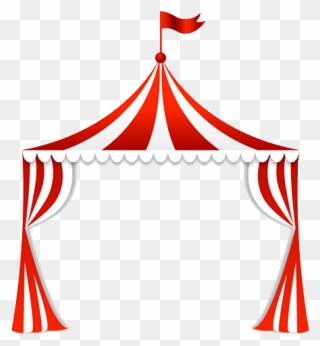 Circus Carpa Tent Clip Art - Clip Art Carnival Tent - Png Download