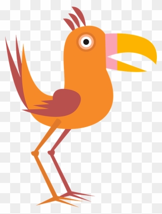 Cartoon Parrot Clipart - Birds - Png Download