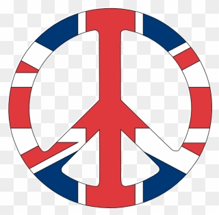 Scalable Vector Graphics Svg Uk Flag Peace Symbol 2 - Flag Clipart