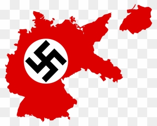 Nazi Germany Flag Map Clipart