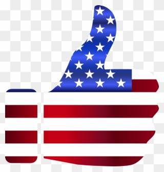 Nazi Vector Flag - American Flag Thumbs Up Emoji Clipart