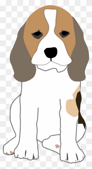 Clipart - Sitting Beagle Dog Clipart - Png Download