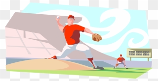 Athlete Vector Baseball - Illustration Clipart