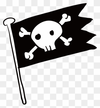 Piracy Flag Jolly Roger - Pirate Flag Png Clipart