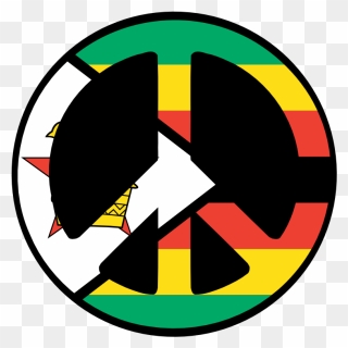Zimbabwe Peace Symbol Flag 4 Scallywag Peacesymbol - Zimbabwe Clipart