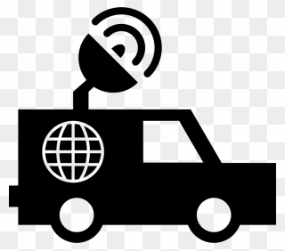 Van Pickup Truck Satellite Truck Clip Art - Satellite Truck Icon - Png Download