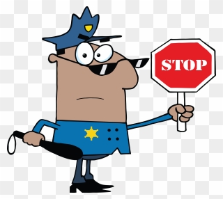 Cop Clipart African American - Clipart Police Stop Sign - Png Download