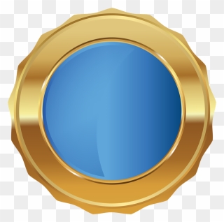 Transparent Gold Badge Png - Blue Seal Png Clipart