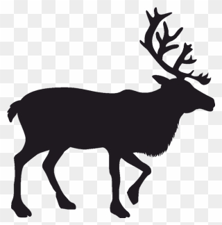 Reindeer Silhouette Rudolph - Yukon Social Distancing Caribou Clipart