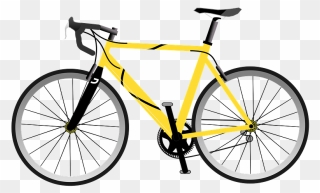 Yellow Speed Bike Clipart - Transparent Background Bike Clipart - Png Download